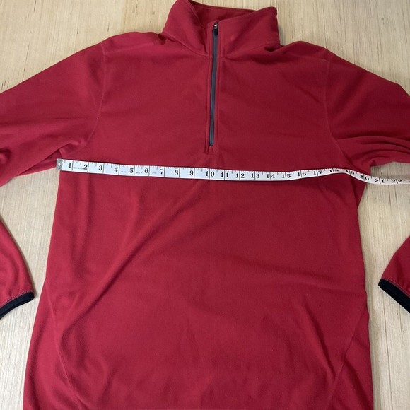 Vintage Nike half zip pullover Sweatshirt Embroidered silver tag size Large Red - Picture 6 of 9